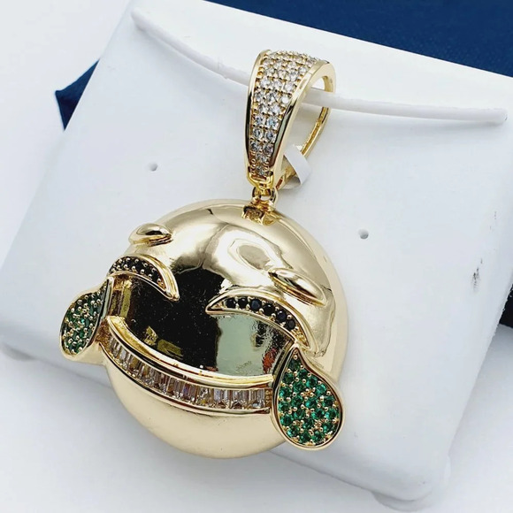 "14K Gold Plated Cubic Zircon Pendant, INUS1BR213 - Picture 2 of 9